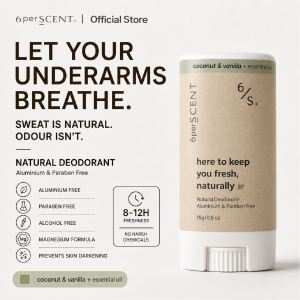 Natural Deodorant 15g – Aluminum & Paraben Free by 6perSCENT
