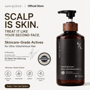 Nourishing Shampoo with Hyaluronics & Argan oil by 6perSCENT. Scalp care, Haircare & Paraben free, 500ml PET bottle